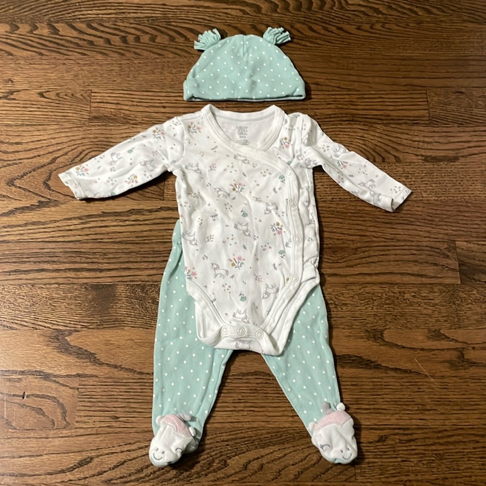 Carter Unicorn Outfit 3 months